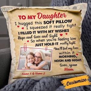Mom Grandma To My Daughter Granddaughter Pillow