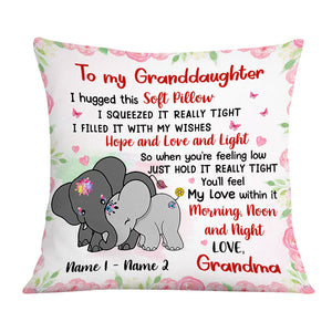 Personalized Hug This Granddaughter Pillow