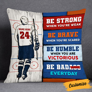 Personalized Hockey Player Pillow