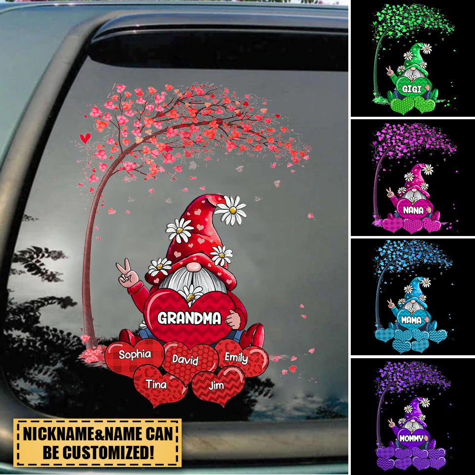 Colorful Grandma- Mom Loves Sweet Heart Kids Personalized Decal