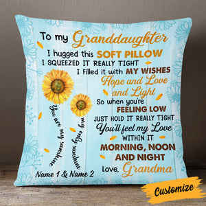 Personalized Daughter Granddaughter Sunflower Pillowcase