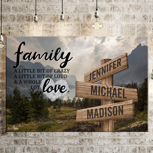 A Little Whole Lot of Love Multi-Names - Gift For Family, Personalized Horizontal Poster