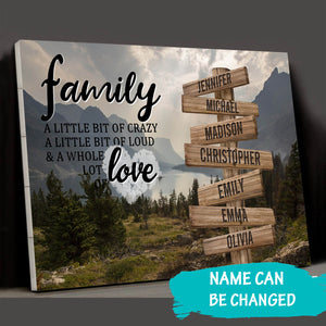 A Little Whole Lot of Love Multi-Names - Gift For Family, Personalized Horizontal Poster