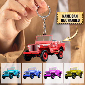 Car Personalized Cut Keychain Gift For Jee Lover