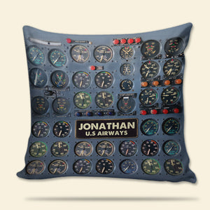 Pilot Flight Instruments - Personalized Pillow