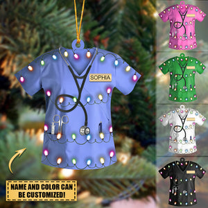 Personalized Nurse Scrubs - Gift for Nurse Christmas Ornament