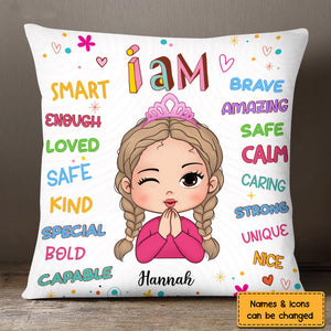 Personalized Gift For Daughter Granddaughter Pray I Am Kind Pillow