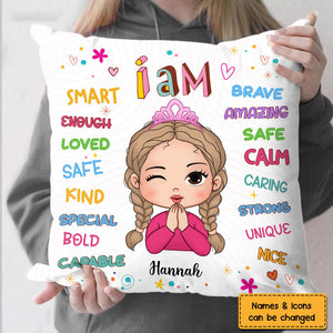 Personalized Gift For Daughter Granddaughter Pray I Am Kind Pillow