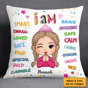 Personalized Gift For Daughter Granddaughter Pray I Am Kind Pillow