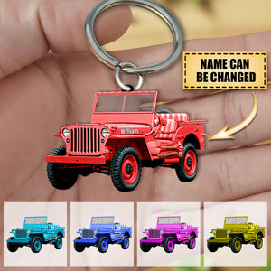 Car Personalized Cut Keychain Gift For Jee Lover