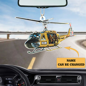 Huey Helicopter Custom-Shaped Ornament