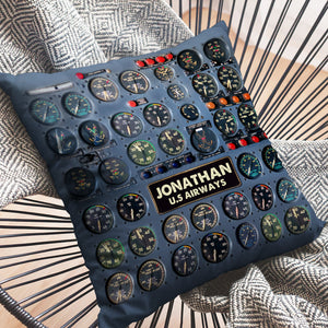 Pilot Flight Instruments - Personalized Pillow