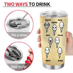 Custom Personalized Chillin' In Dad Balls Tumbler - Father's Day