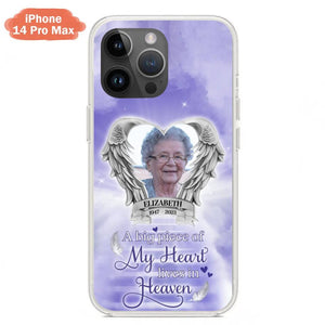Custom Personalized Memorial Phone Case - A Big Piece Of My Heart Lives In Heaven