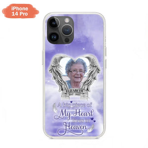 Custom Personalized Memorial Phone Case - A Big Piece Of My Heart Lives In Heaven