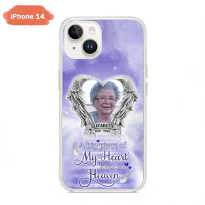 Custom Personalized Memorial Phone Case - A Big Piece Of My Heart Lives In Heaven