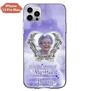 Custom Personalized Memorial Phone Case - A Big Piece Of My Heart Lives In Heaven