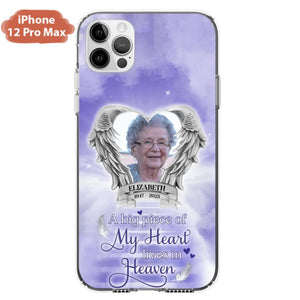 Custom Personalized Memorial Phone Case - A Big Piece Of My Heart Lives In Heaven