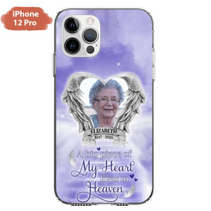 Custom Personalized Memorial Phone Case - A Big Piece Of My Heart Lives In Heaven