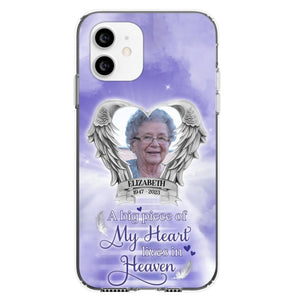 Custom Personalized Memorial Phone Case - A Big Piece Of My Heart Lives In Heaven