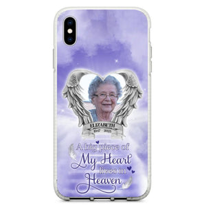 Custom Personalized Memorial Phone Case - A Big Piece Of My Heart Lives In Heaven