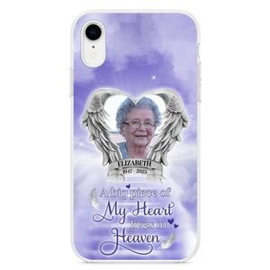 Custom Personalized Memorial Phone Case - A Big Piece Of My Heart Lives In Heaven