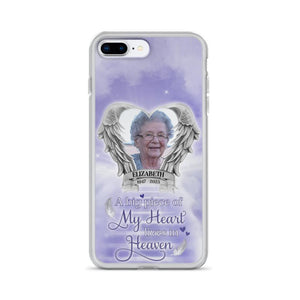 Custom Personalized Memorial Phone Case - A Big Piece Of My Heart Lives In Heaven