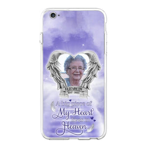 Custom Personalized Memorial Phone Case - A Big Piece Of My Heart Lives In Heaven