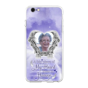 Custom Personalized Memorial Phone Case - A Big Piece Of My Heart Lives In Heaven