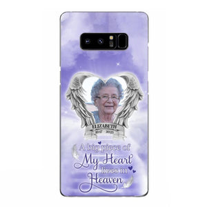 Custom Personalized Memorial Phone Case - A Big Piece Of My Heart Lives In Heaven