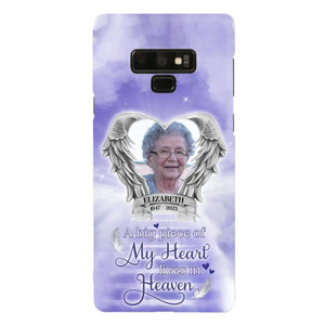 Custom Personalized Memorial Phone Case - A Big Piece Of My Heart Lives In Heaven