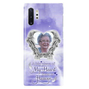 Custom Personalized Memorial Phone Case - A Big Piece Of My Heart Lives In Heaven