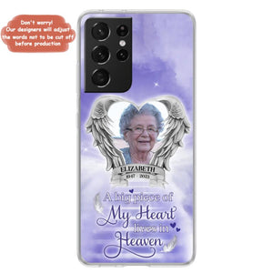 Custom Personalized Memorial Phone Case - A Big Piece Of My Heart Lives In Heaven