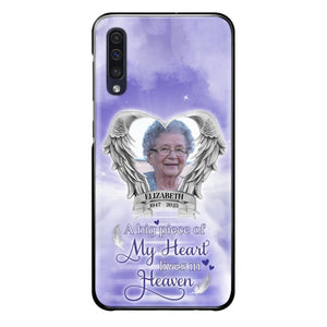 Custom Personalized Memorial Phone Case - A Big Piece Of My Heart Lives In Heaven