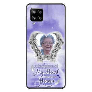 Custom Personalized Memorial Phone Case - A Big Piece Of My Heart Lives In Heaven