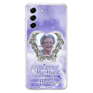 Custom Personalized Memorial Phone Case - A Big Piece Of My Heart Lives In Heaven