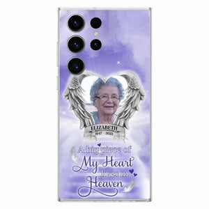 Custom Personalized Memorial Phone Case - A Big Piece Of My Heart Lives In Heaven