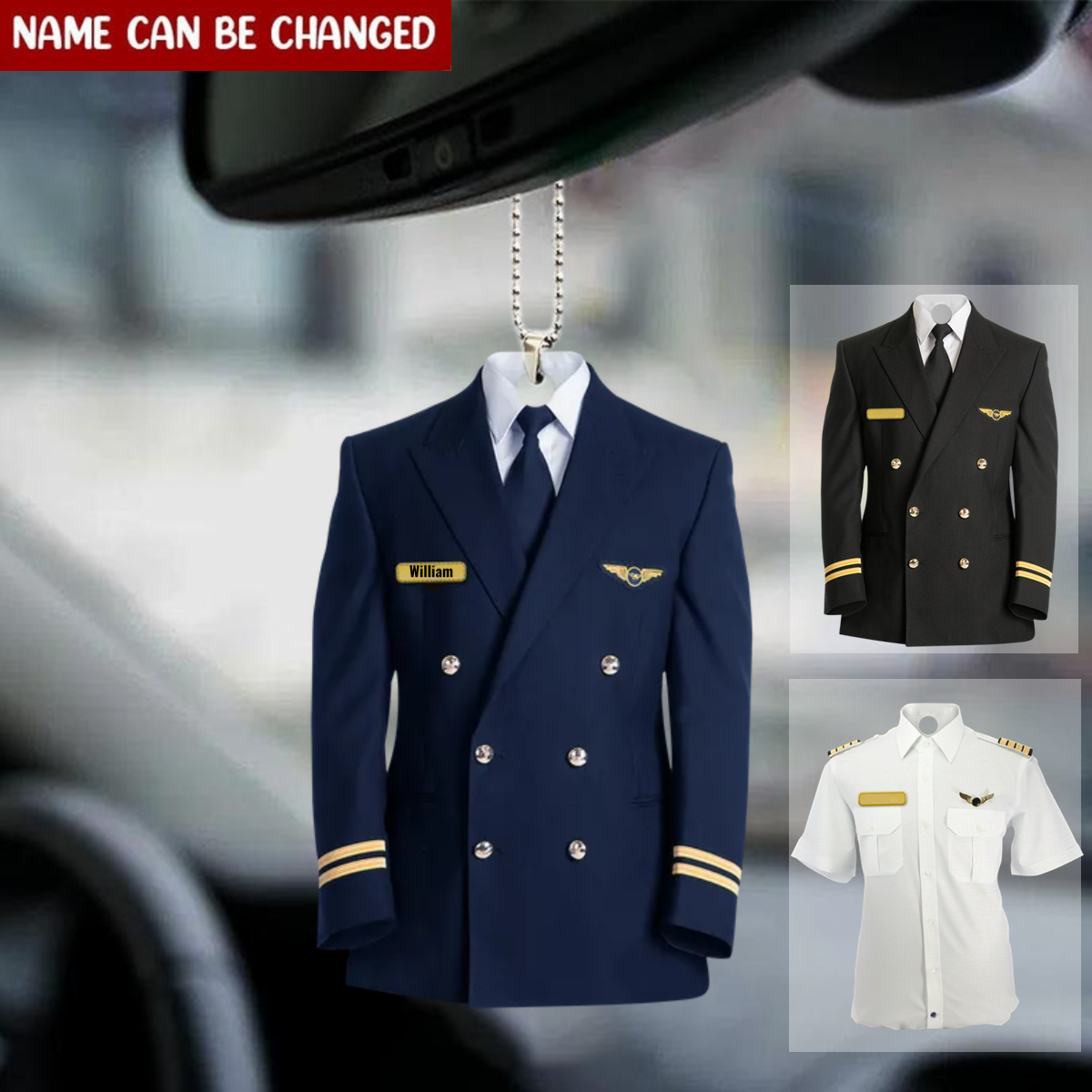 Pilot Uniform Personalized Ornament Pilot Outfit