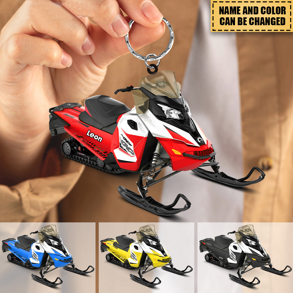 Personalized Snowmobile Keychain For Snowmobile Lovers