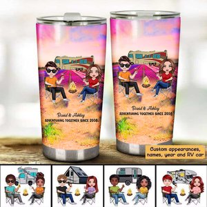 Doll Couple Camping Gift For Him For Her Personalized Tumbler