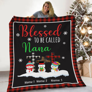 Blessed To Be Called Grandma Christmas Blanket