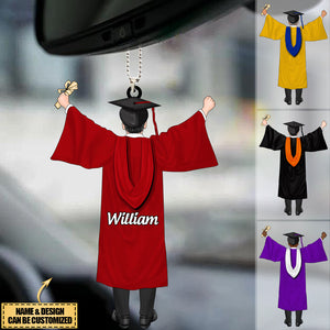 Personalized Graduation Boy Name Arcylic Car Ornament
