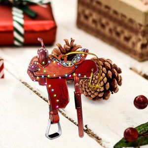 Personalized Horse Saddle For Horse Lovers Riding Horse Acrylic Ornament