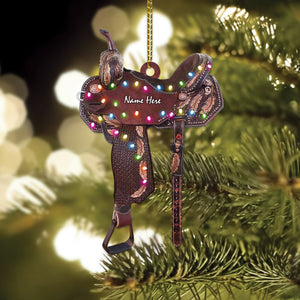 Personalized Horse Saddle For Horse Lovers Riding Horse Acrylic Ornament
