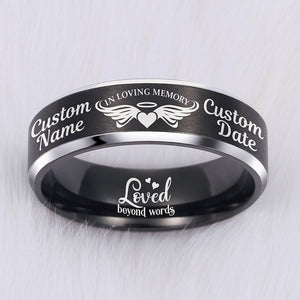 Personalized In Loving Memory Engraved Ring
