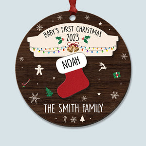 Baby's First Christmas - Personalized Wooden Ornament