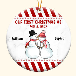 First Christmas Together - Personalized Ceramic Ornament - Christmas Gift For Husband Wife, Newlywed Couples