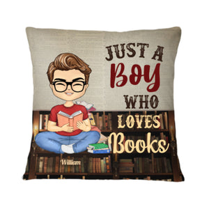 A Girl Who Loves Books Reading - Reading Gift - Personalized Custom Pillowcase