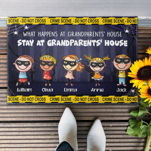 Grandkids Best Partners In Crime - Personalized Doormat - Gift For Grandpa And Grandma