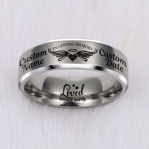 Personalized In Loving Memory Engraved Ring